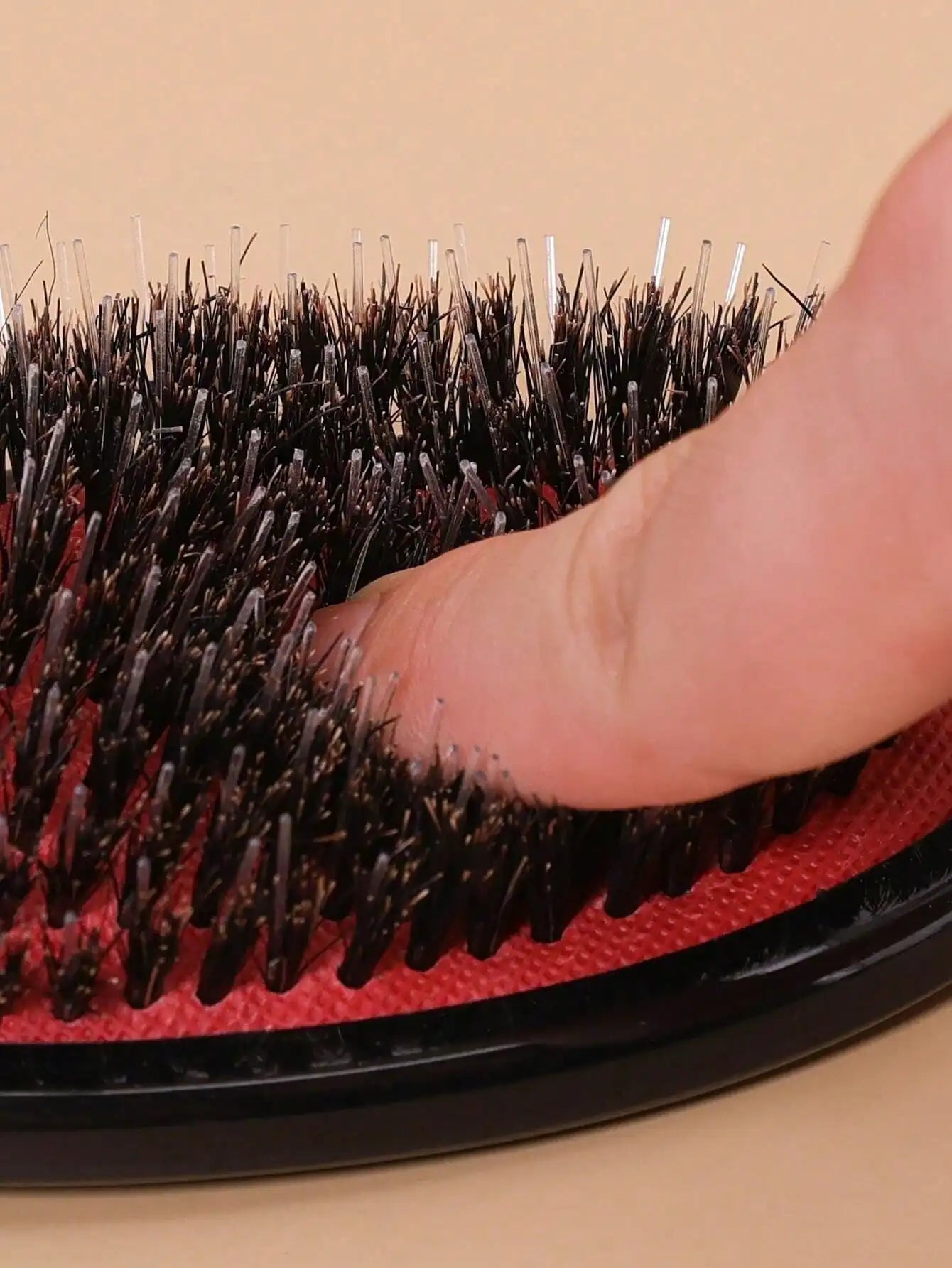 Women, Home, Travel Minimalist Portable Mini Ball Tip Cushion Detangling Hair Brush Comb, Curly Hair Styling Edge Slick Back Wooden Brush Set for Women, Barber Salon Hairdressing Accessories, Back To School Travel Holiday Ess