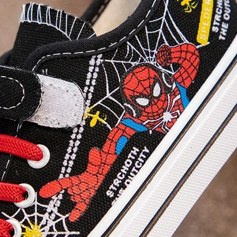 Disney Spiderman Children Canvas Shoes Girls Running Sneakers Spring Fashion Teenager Kid