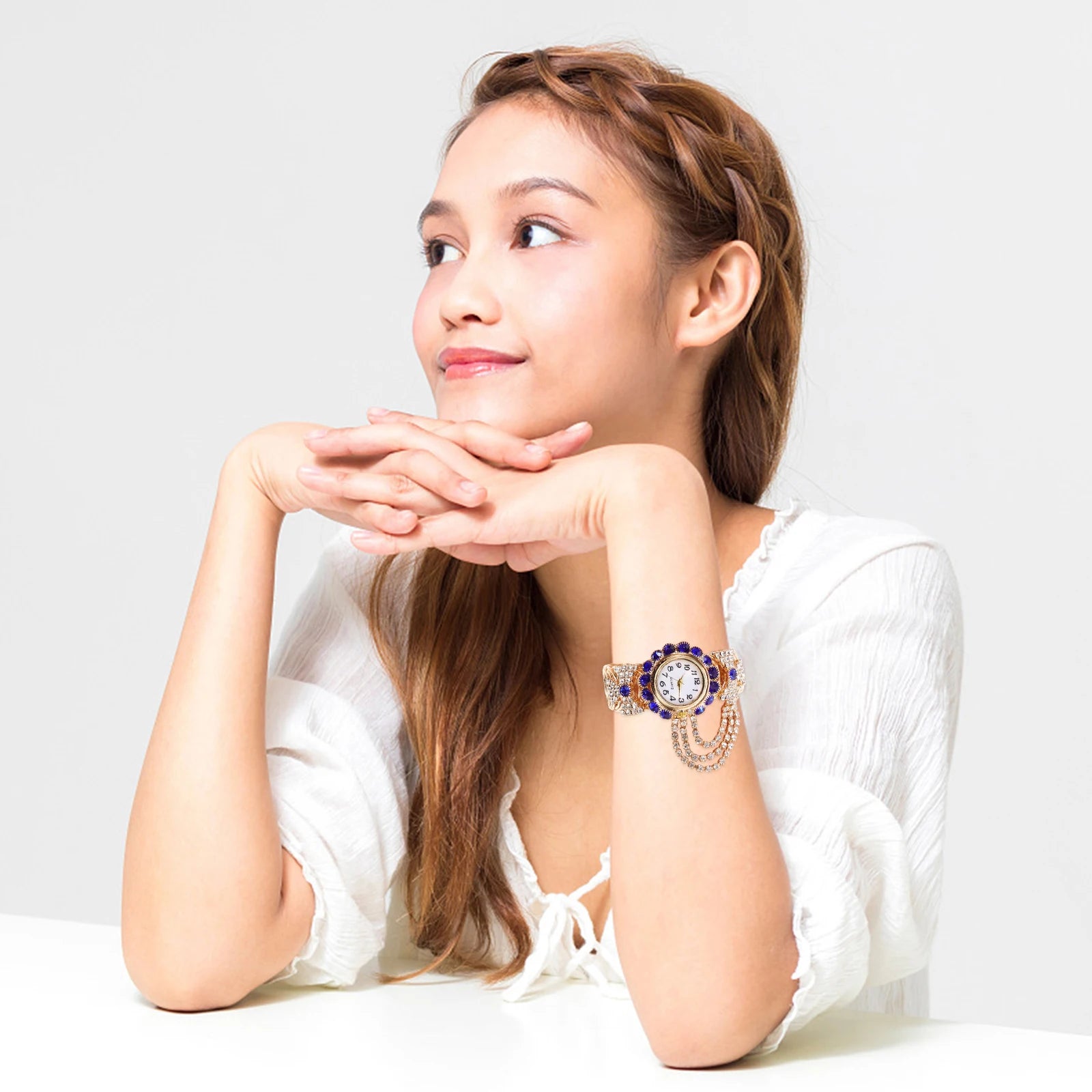 Ladies Watch Female Watches Luxury for Women Woman Women’s Bling Rhinestones Fashion