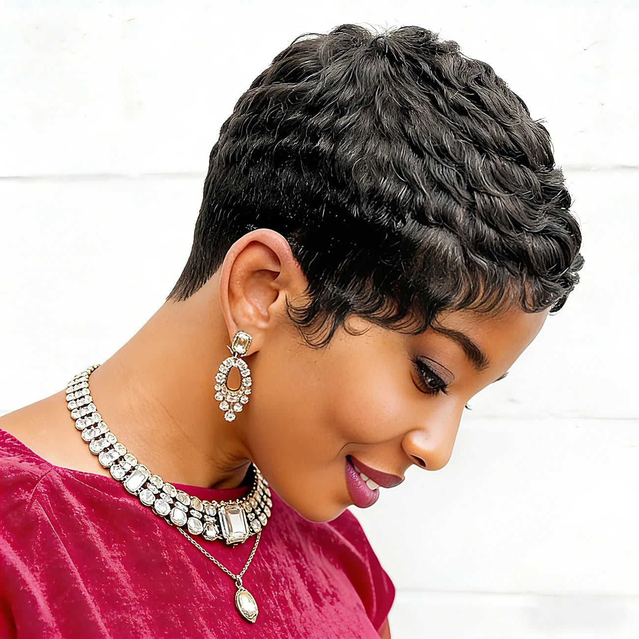 Pixie Wig with Bangs