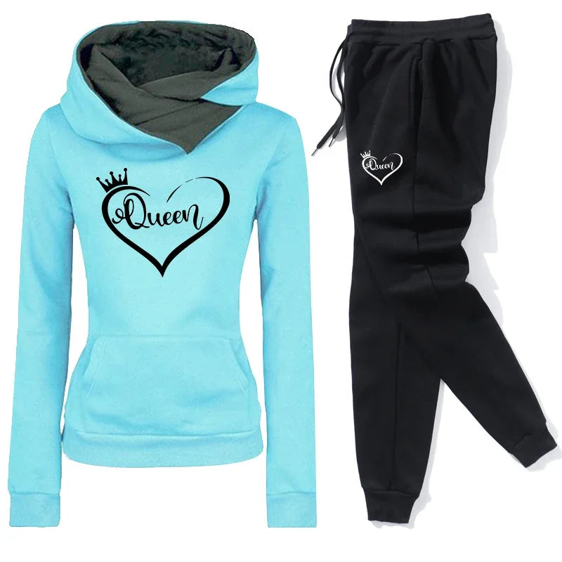 Autumn Winter Women Tracksuit Fashion Women Clothing Casual Outdoor Daily Sweatpants Simplicity Sports Long Sleeve Pullover