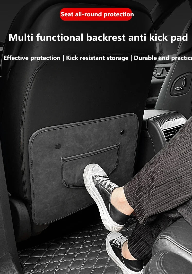 Car New Seat Back Logo Anti Kick Mat Accessories Autos Accesorios Rear Anti-kick Grinding Pads Car Accessories Interior