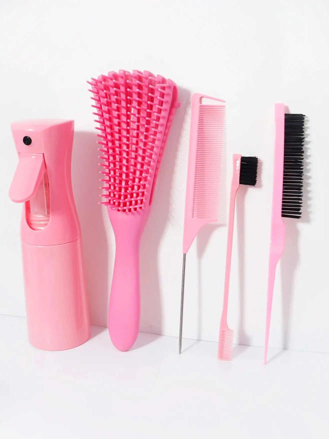 5pcs/set Detangling Hair Brush curly hair Bursh Calp Massage Brushes Easy To Clean Hairbrush Detangler Hair Care Styling Tools