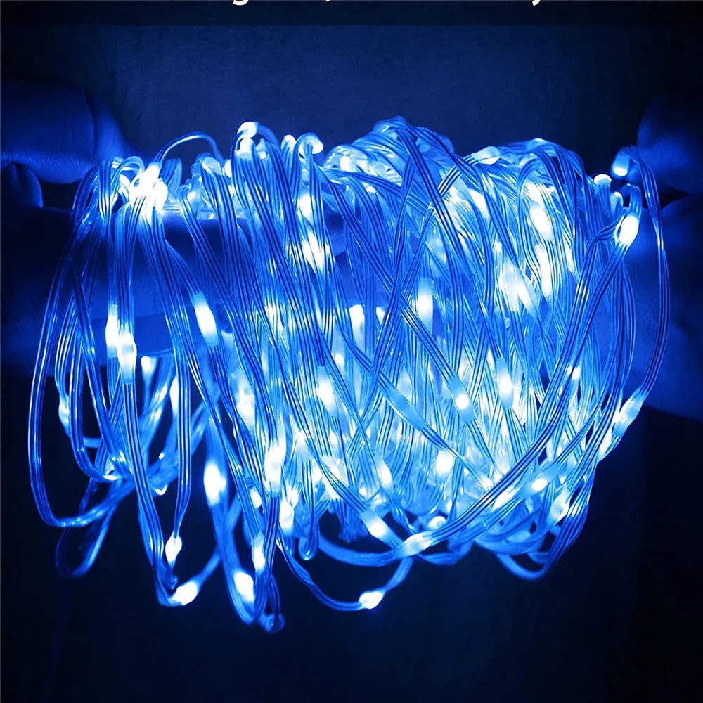Christmas Decorations For Home Led Festoon Fairy Lights 20/50/100M EU/US Plug New Year 2025 Street Garland On The House