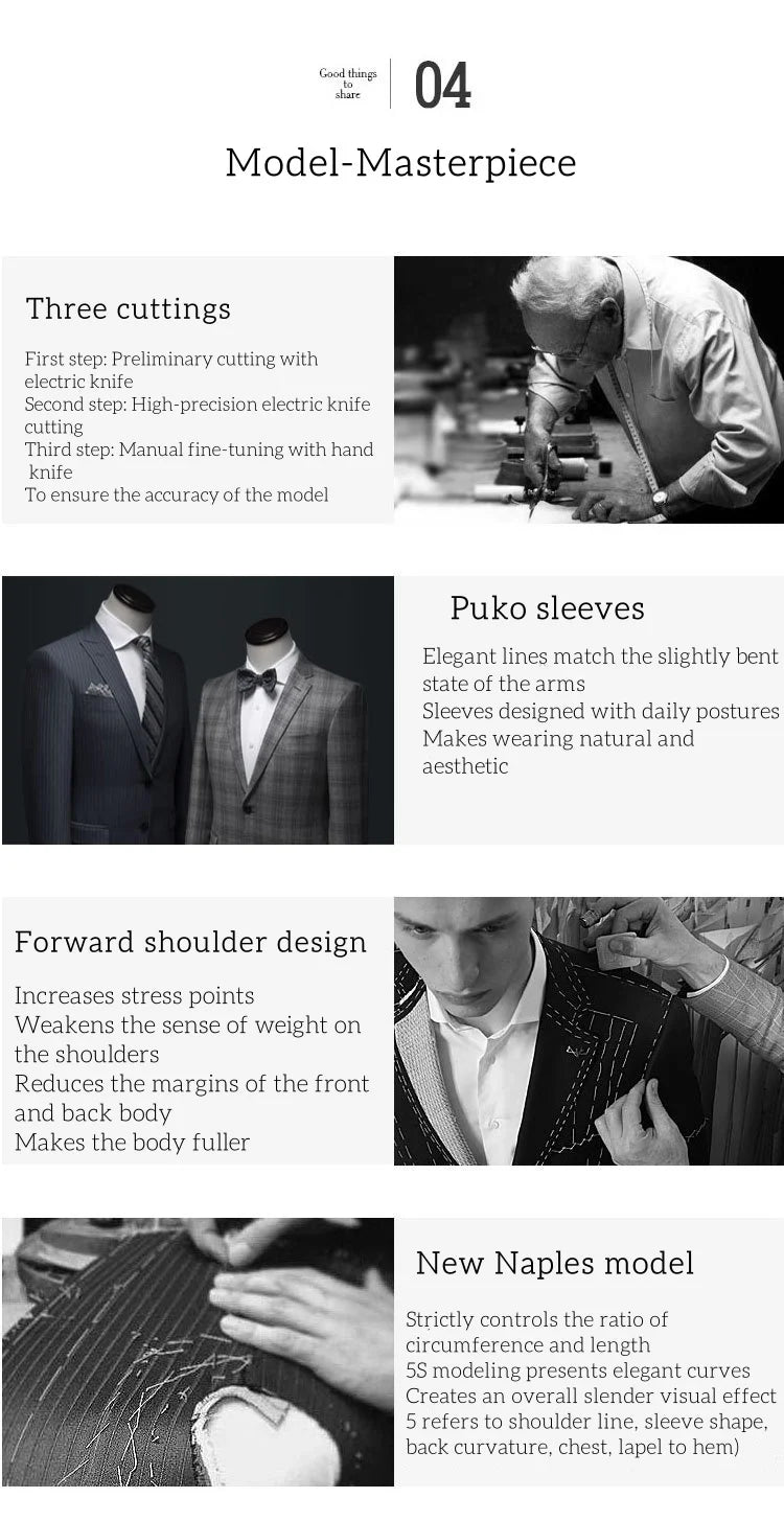 Suit (Blazer+ Vest + Pants) Men's Business Gentleman Fashion Slim Work Solid Color Plus Size Fair Dress Wedding Best Man Suit