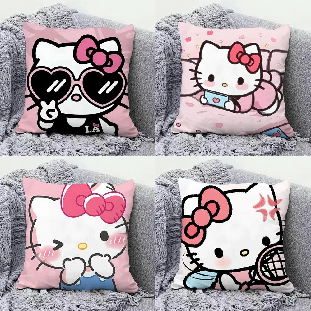 Hello Kitty Pillow Cute Cartoon Girl Heart Cushion Living Room Sofa Office Lunch Break Pillow