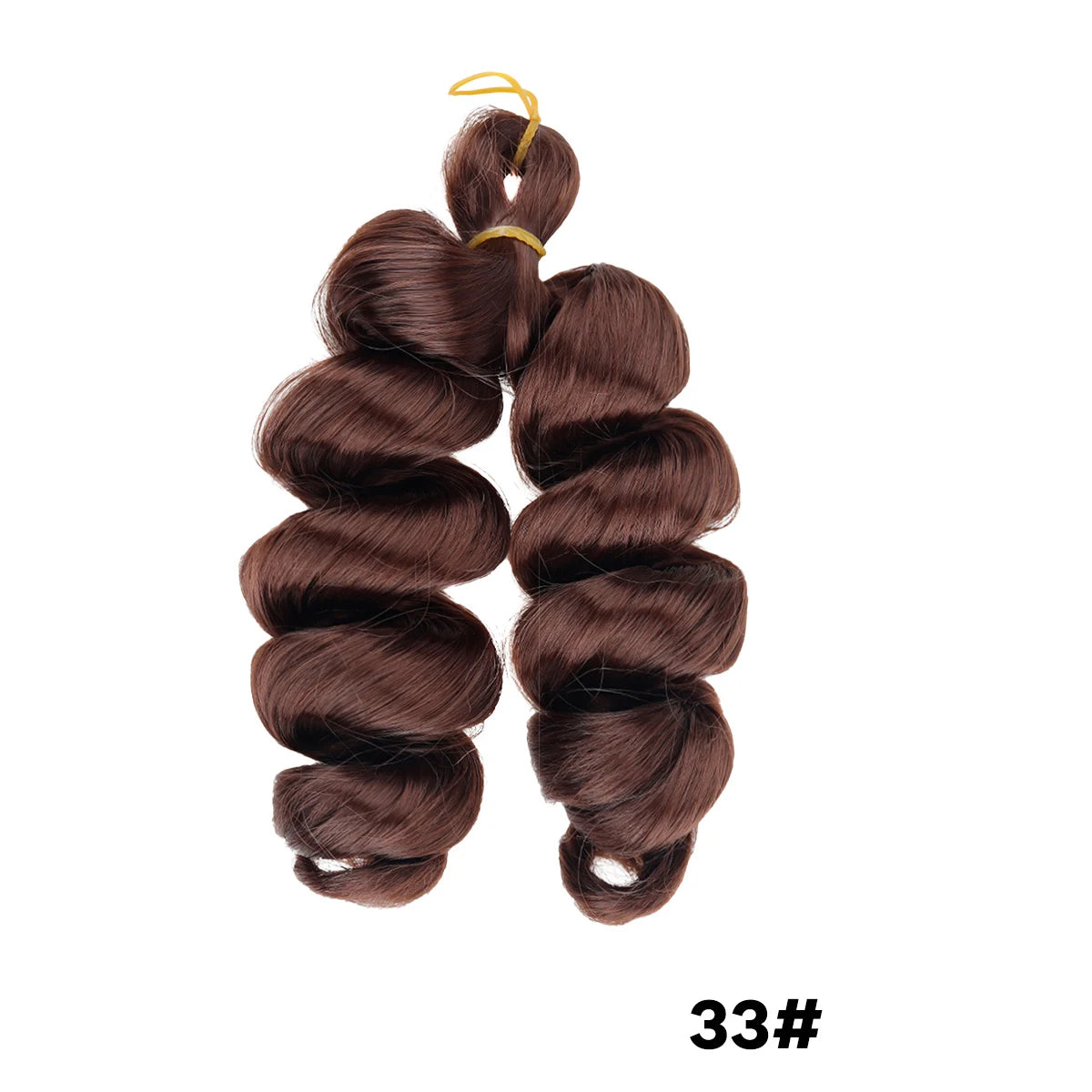 Synthetic Hair Extensions for Boho Braids & Twists French Curl Crochet Braiding wig Ginger Brown Loose Wave Spiral Curl Braiding
