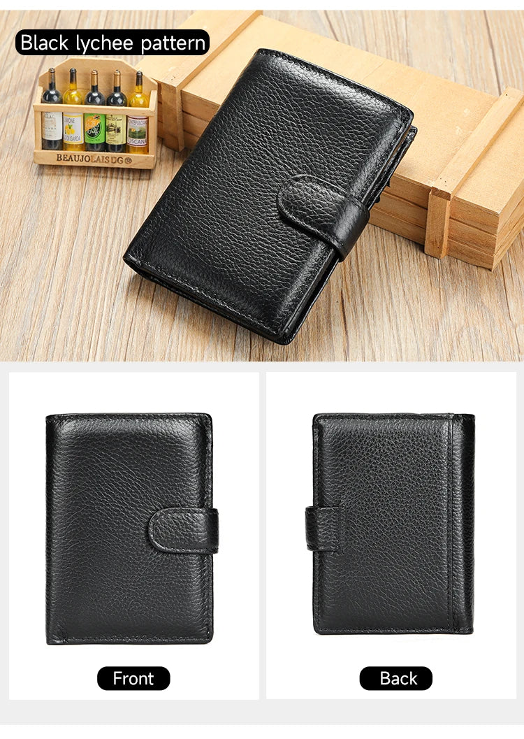WESTAL Leather Men's Wallet Wallet Trend Multi-Functional First Layer Cowhide Premium Passport Wallet