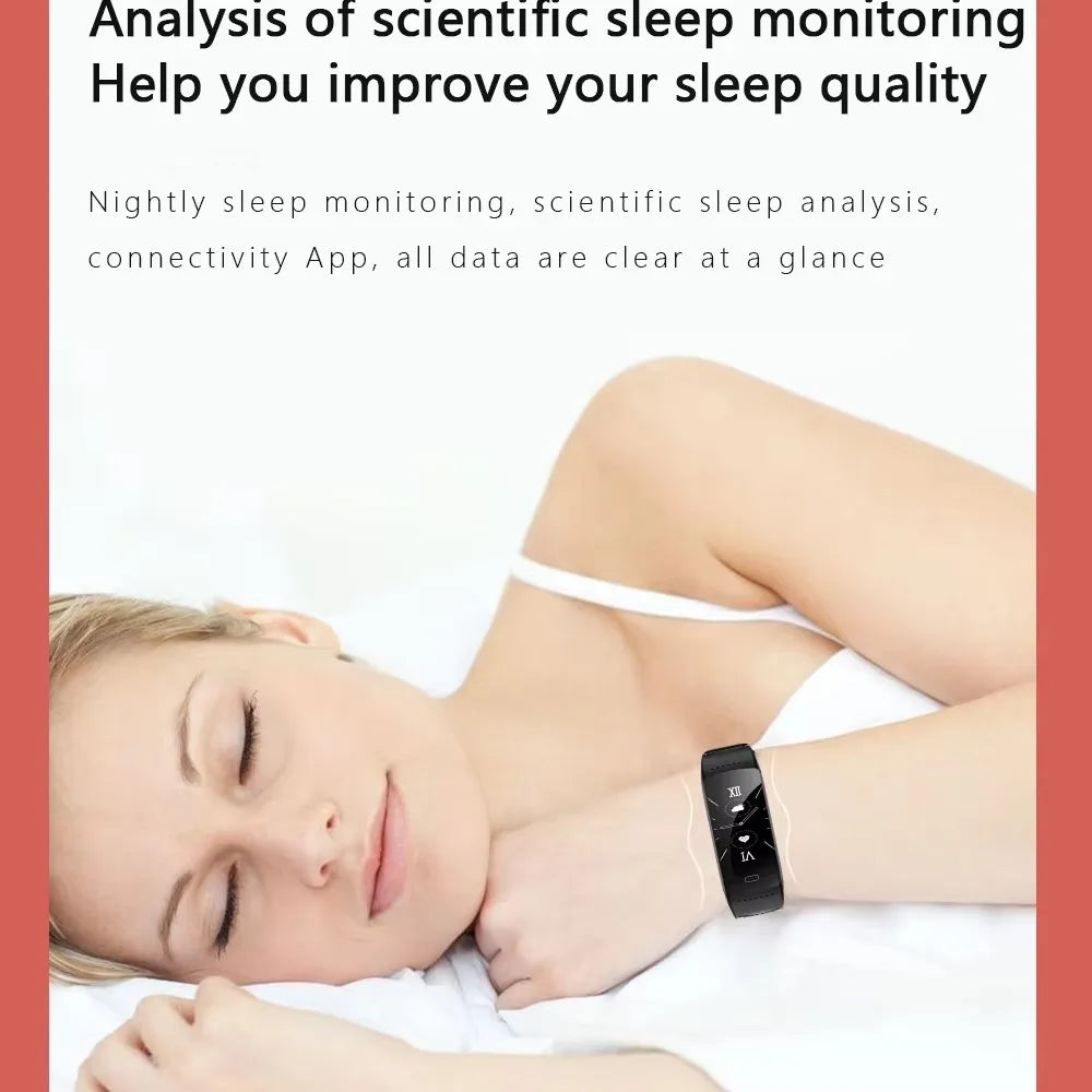New Smart Bracelet Fitness Watch Connected Wristband Heart Rate Monitor Sleep Tracker Pedometer Band Men Women Smartwatch