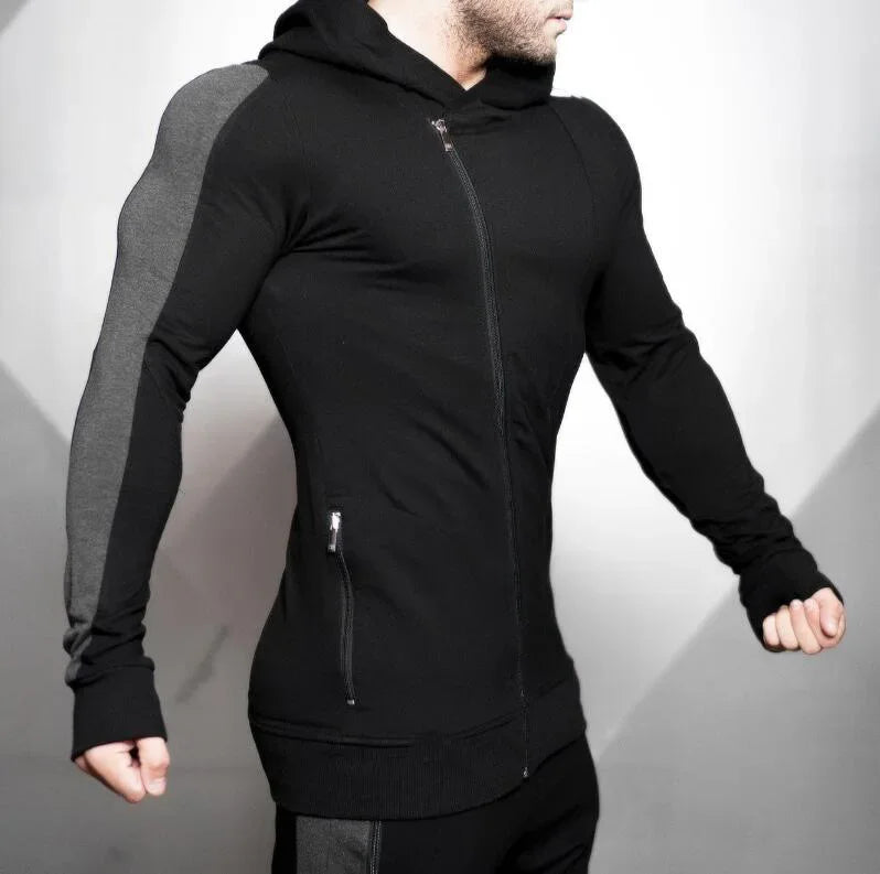 Men Hoodies Sweats Sweatshirt Hooded Fitness Gym Coat Outdoor Sport Tops Bodybuilding Men Sweater  Autumn and Winter New Fashion
