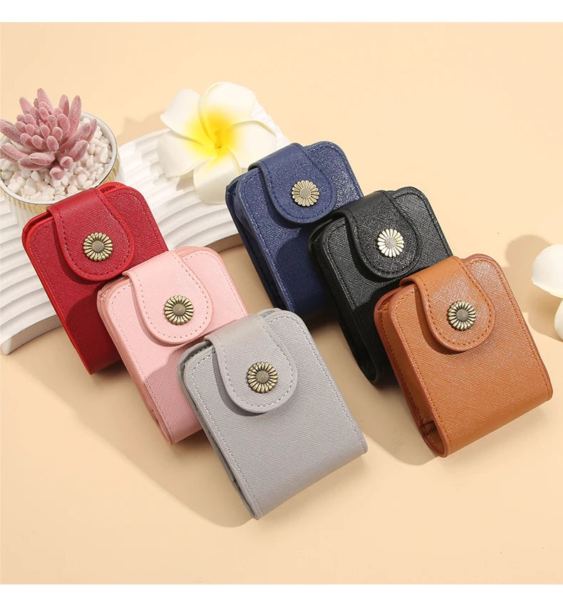 Makeup bag small women's portable makeup box with mirror mouth red envelope storage bag mini women's bag