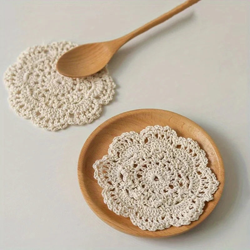 Lot de 4 dessous de verre tissés à la main, sets de table isolants thermiques, décoration de chambre