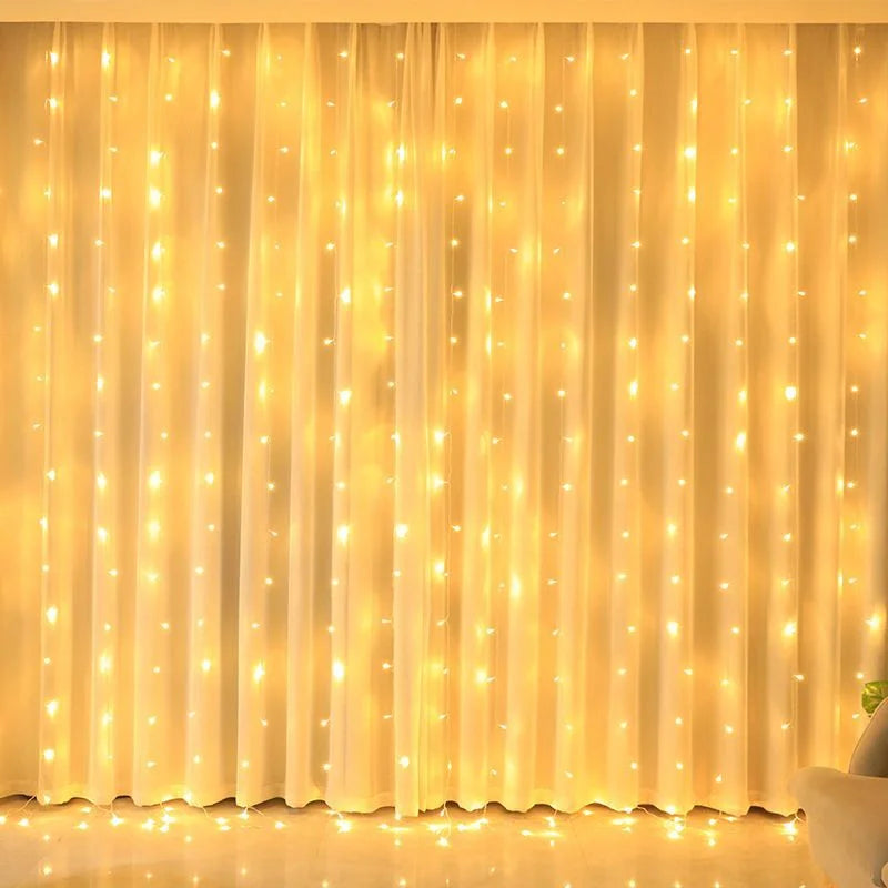 LED String Lights Christmas Decoration Remote Control USB Wedding Garland Curtain 3M Lamp Holiday For Bedroom Bulb Outdoor Fairy
