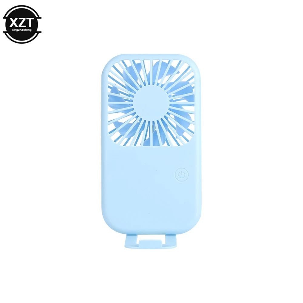Handheld Usb Mini Fan Portable Pocket Fan Office Dormitory Desktop Fan Outdoor Travel Air Cooler Three-speed Wind Speed