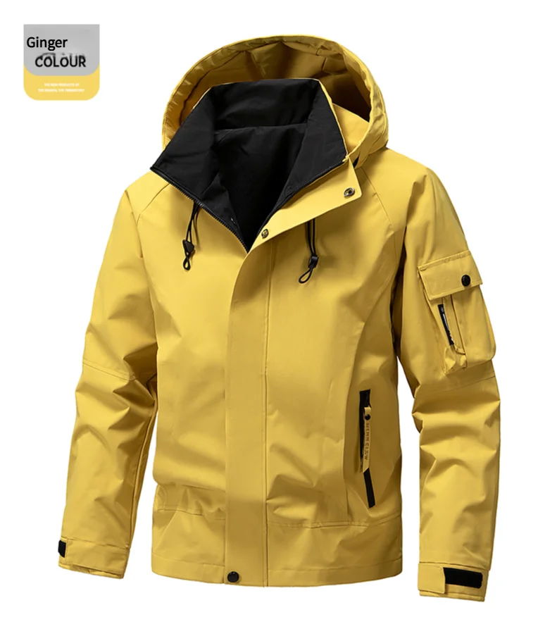 Men's three anti-punching jacket new jacket men's spring and fall fashion tide hooded workwear handsome casual versatile