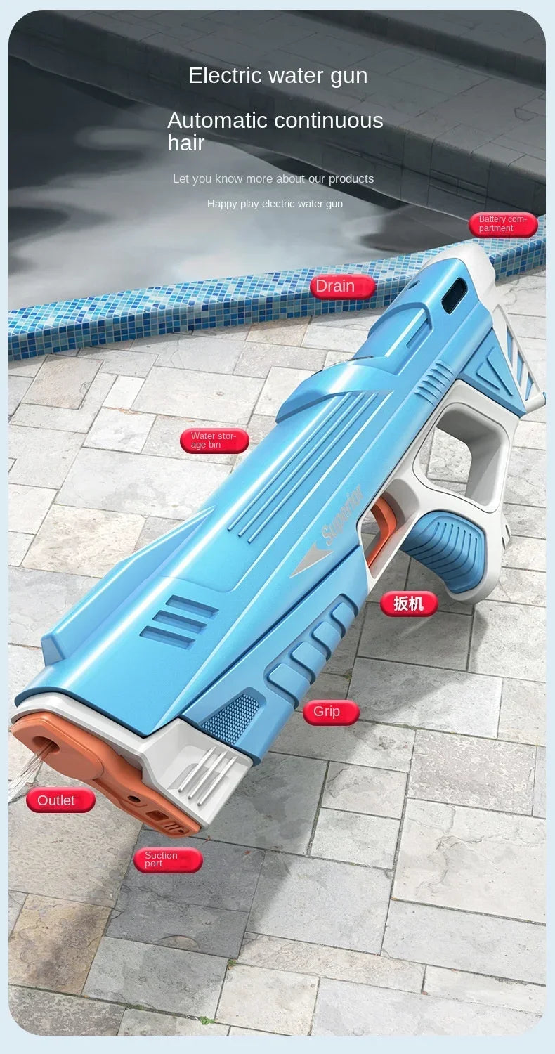 Electric Water Gun Toys Bursts Children's High-pressure Strong Charging Energy Water Automatic Water Spray Children's Toy Guns