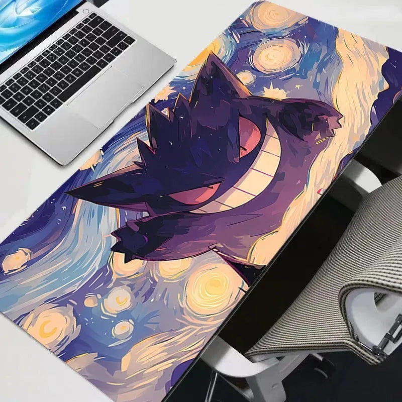 Large Gaming Mousepad P-pokemon Gengar Gifts Soft Mousepads  Desk Pads for PC Keyboard Mats Table Rug 900x400 Computer Mousepad