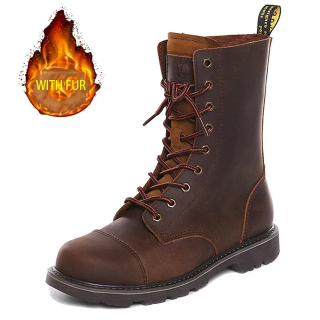 Hiking Shoes Men Waterproof Boots Hunting Shoes Tactical trekking Combat Boots Ankle sneaker Leather Snow High-top Walking Boots