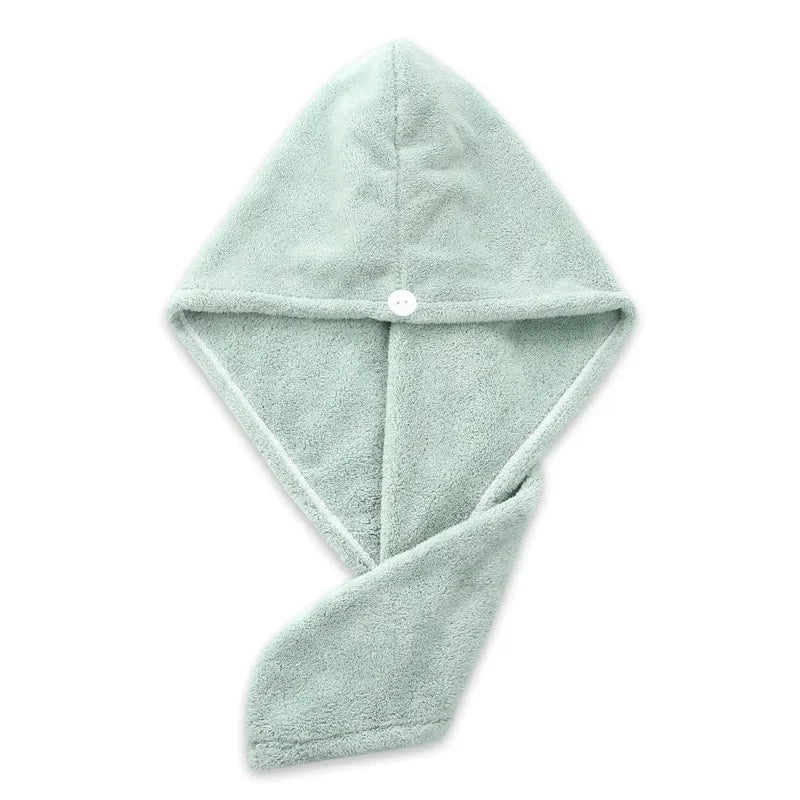 Girl's Hair Drying Hat Quick-dry Hair Towel Cap Hat Bath Hat Microfiber Solid Towel Cap Super Absorption Turban Hair Dry Cap
