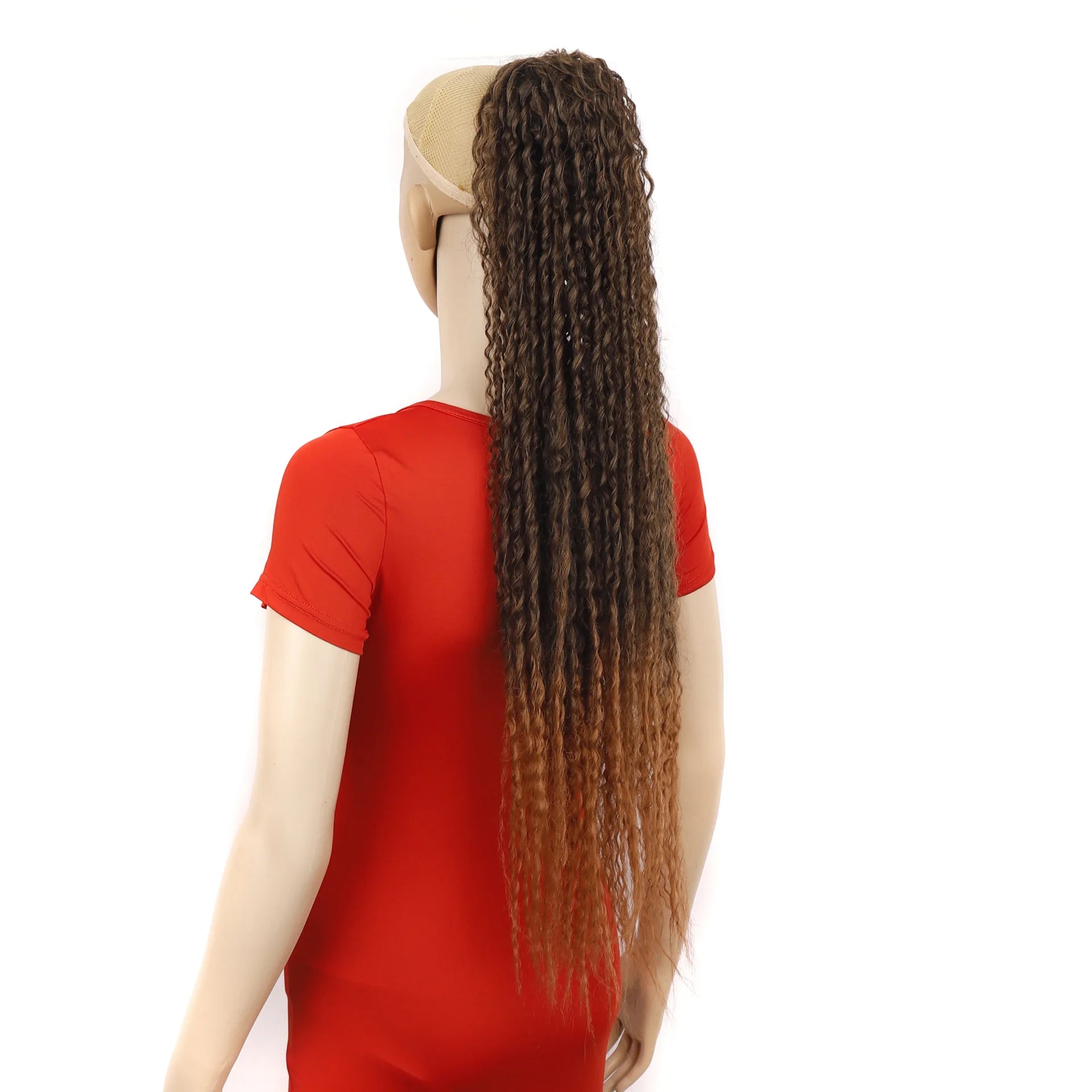 Long Afro Kinky Curly Drawstring Ponytail, Heat-resistant Synthetic Hair, Voluminous Style for Parties & Photoshoots