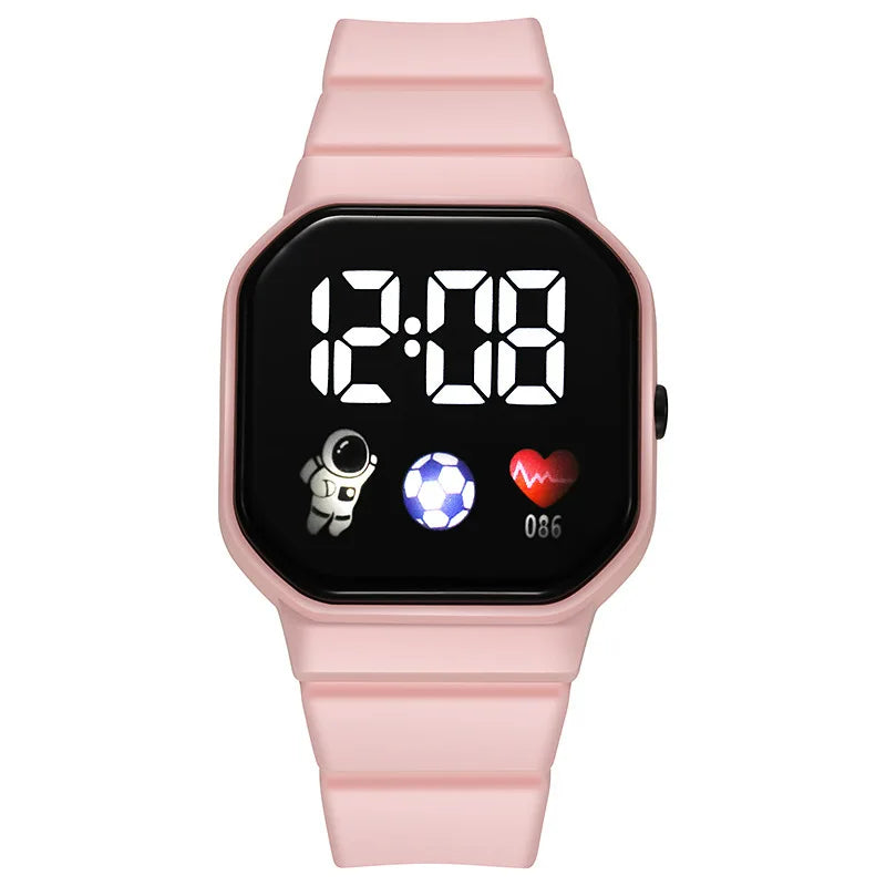 LED Digital Watch For Kids Boys Sports Waterproof Watches Girls Silicone Digital Watch Casual Childrens Electronic Reloj