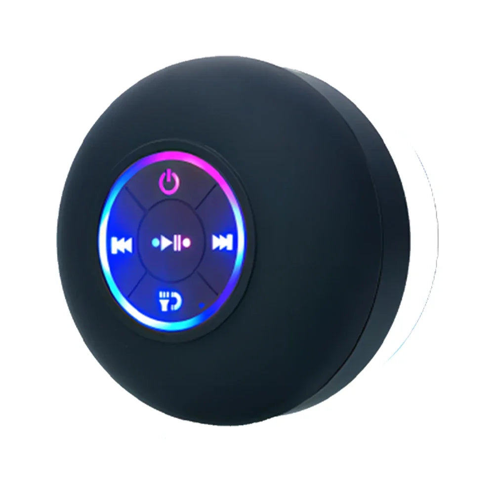 Portable wireless Bluetooth speaker led IPX4 waterproof loudspeaker outdoor bathroom large suction cup mini stereo sound box