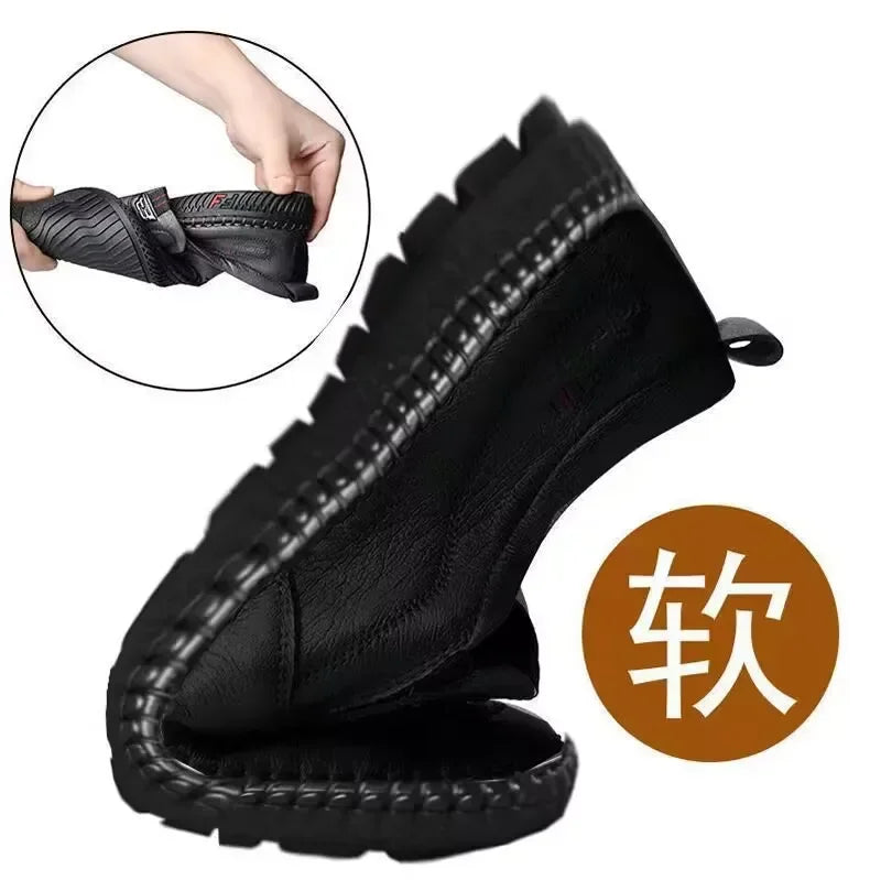 Formal Men Business Shoes Fashion Casual Shoes Men Luxury Brand Leather Loafers Breathable Slip on Male Boat Shoes Moccasins