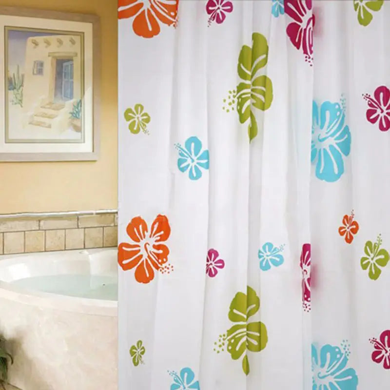 180*200CM Bathroom Shower Curtain Waterproof and Anti-Mold Home Bathroom Screens Decorative Bathtub Curtain with 12 Hooks