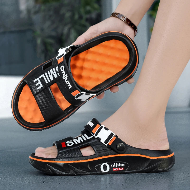 New Men's Massage Slippers Indoor Outdoor Sandals Beach Comfortable Soft Slides Clogs Casual Shoes Men Women Home Slippers