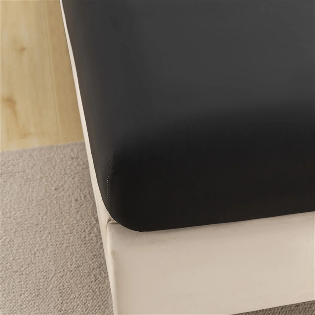 Protège-matelas imperméable Kuup Safe, doux, confortable, respirant, couleur unie, housse de couette ajustée, taies d'oreiller non incluses