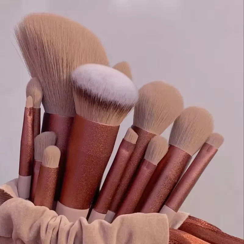 Wholesale 13PCS Makeup Brushes Set Eye Shadow Foundation Women Cosmetic Brush Eyeshadow Blush Beauty Soft Make Up Tools Bag