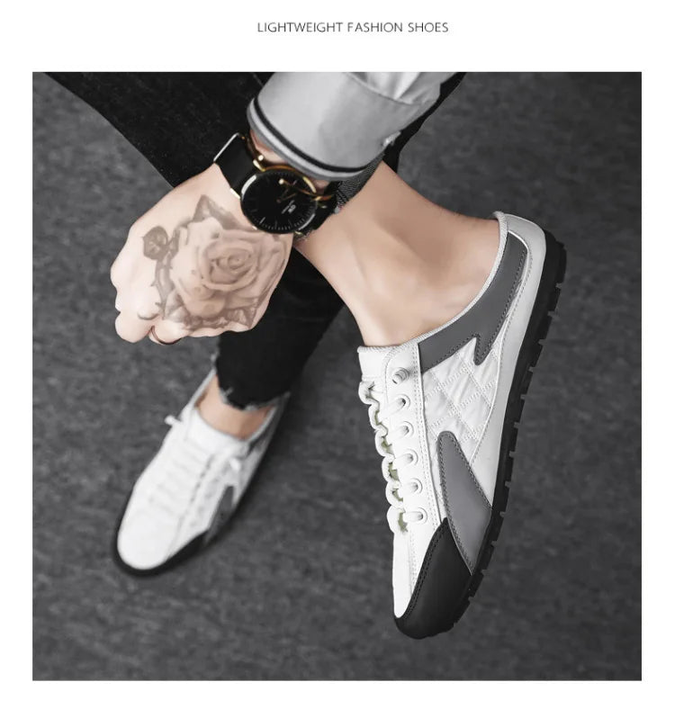Summer Slippers for Men Trendy Men's Flat Bottom Casual Shoes Soft Sole Support Shoes Men's Sneakers Zapatos De Hombre