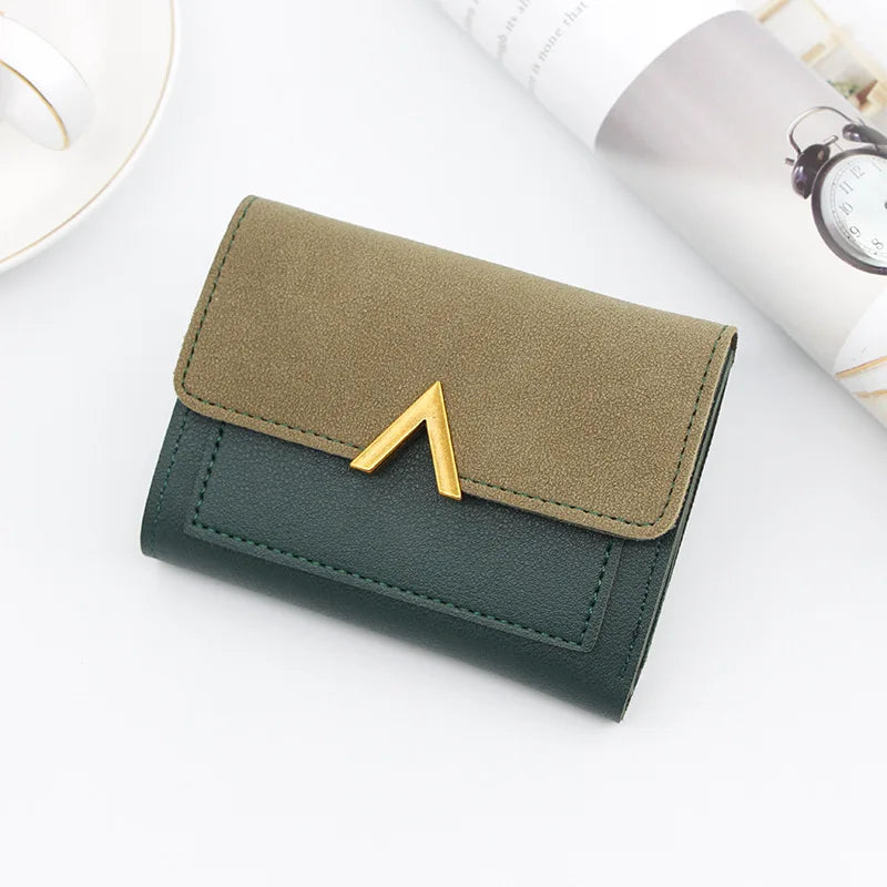 New Simple Short Women Wallets High Quality Card Holder Large Capacity Female Coin Purses  Small Card Bag Wallet For Girls