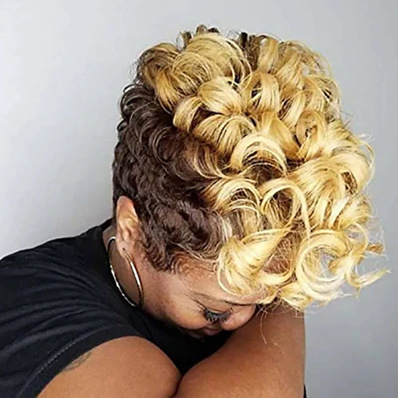 HAIRJOY Synthetic Hair Women Short Curly African American  Wig