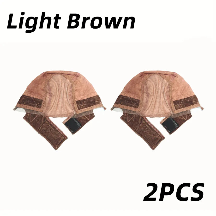 Gorro de peluca con diadema para mujer, gorro de peluca de encaje HD para hacer pelucas, gorros de peluca en forma de U con agarre de terciopelo ajustable para usar peluca, redecilla para el cabello color nude.