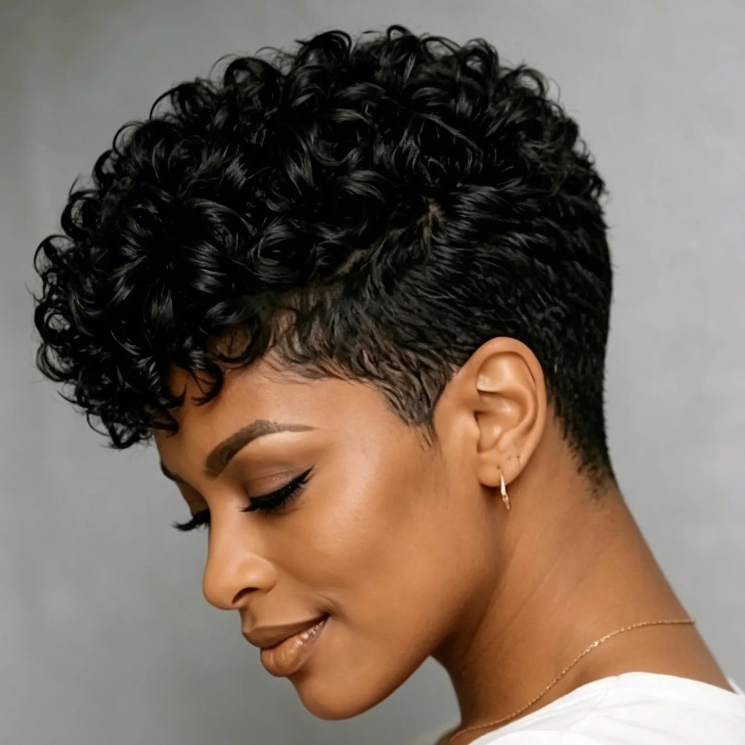 180% Curly Pixie Wig