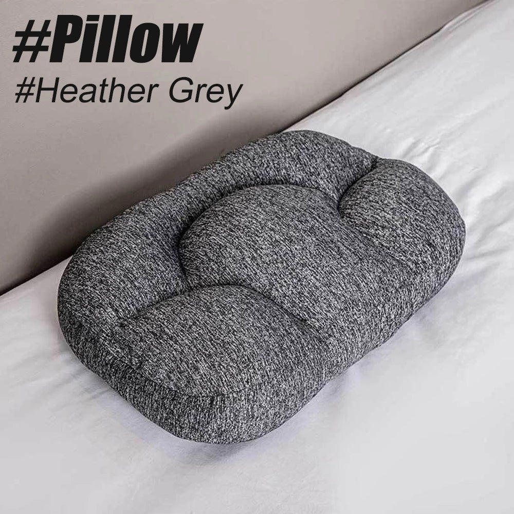 Masajeador de cuello Almohada de tracción cervical para dormir, Almohada de partículas de espuma para sueño profundo - Almohadas para dormir de lado y de espalda para camas