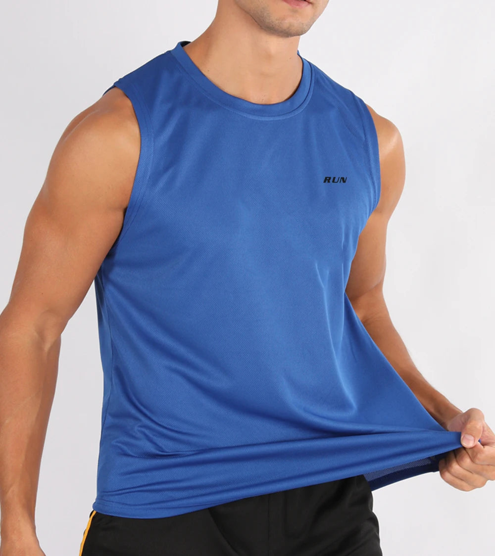 Chalecos de verano para hombre, ropa de entrenamiento físico, ropa deportiva, camisetas sin mangas sueltas, chalecos de baloncesto de moda para hombre