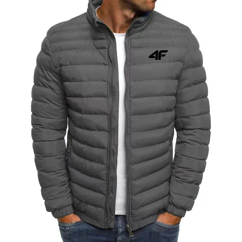 Men’s Short Cotton-Padded Jacket – Street Style, Warm & Windproof
