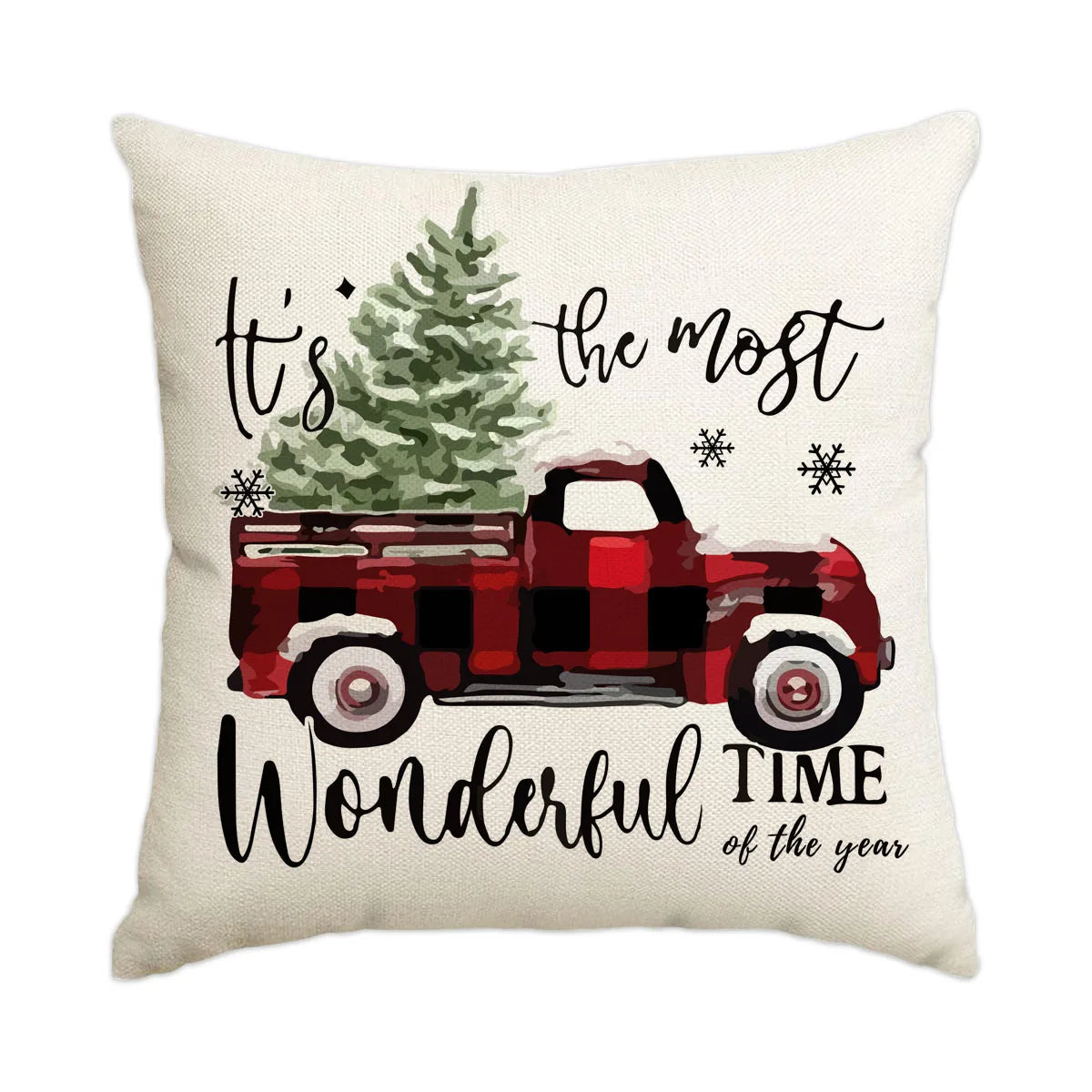 Housse de coussin de Noël à carreaux Buffalo – Confortable, classique et festive