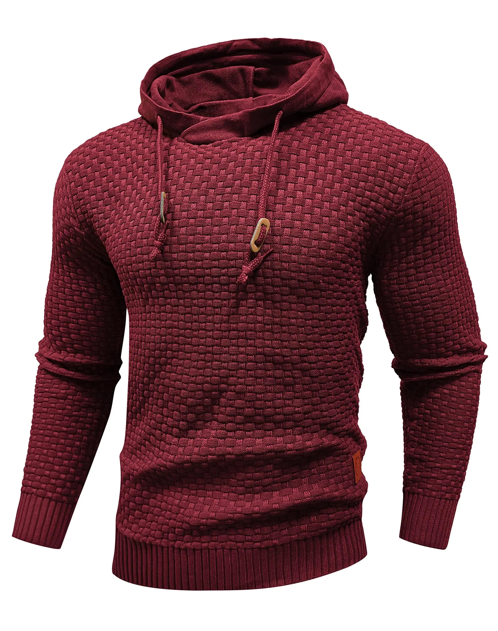 Men's Sweatshirt Spring New Oversize Long Sleeve Solid Knitted Hoodie Pullover Hoodies Comfortable Sweater Us Size