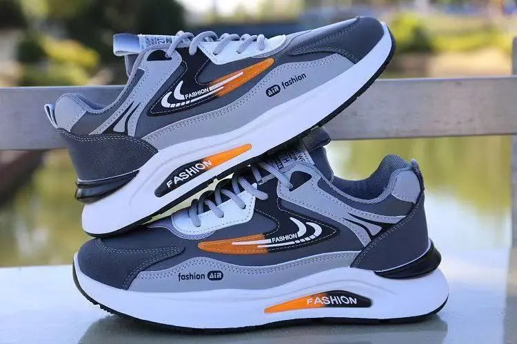 Shoes for Men Lightweight Pu Leather Casual Shoes New Men's Sneakers Fashion Men Tennis Shoes Breathable Sport Running Shoe