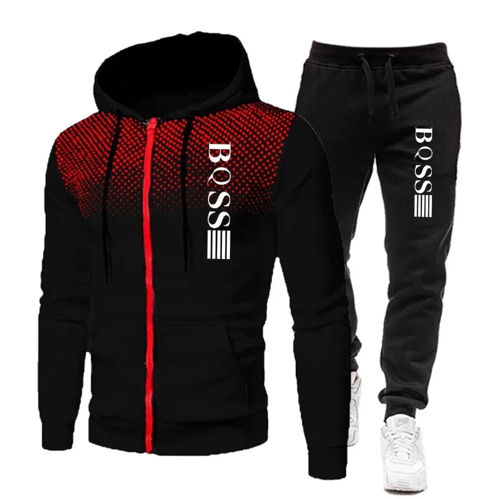 The new men's tracksuit 2026 features hats and sweatpants, fitness wear, and casual and entertainment trendsetters