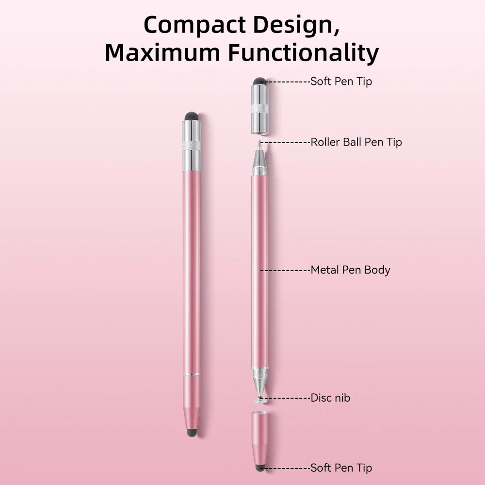 4 In 1 Universal Stylus Pens For Touch Screens High Sensitivity Precision Capacitive Stylus Compatible With Touchscreen Devices