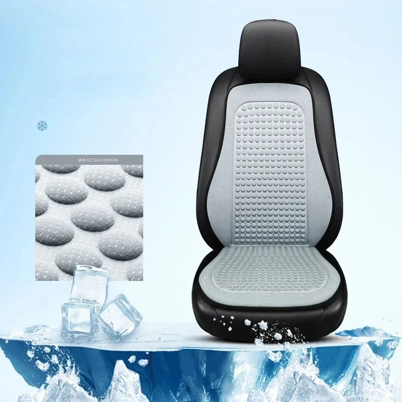 Universal Car Seat Cushion Cover Ice Silk Breathable Summer Cool Auto Cushion Vehicle Backrest Car Interior Accessories