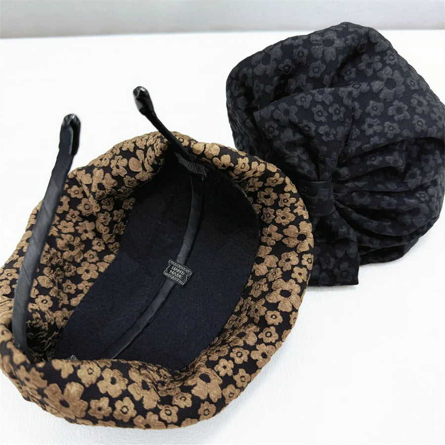 2025 Fashionable and Elegant Black Top Hat Hair Accessories Retro Women's Evening Headwear Bridal Headwear Headband Accessories