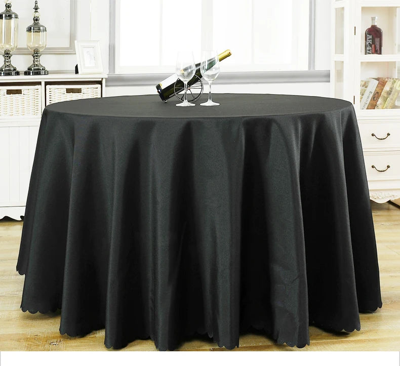 1Pcs. Solid Color Tablecloth, Round Tablecloth, 300cm Diameter, Tablecloth, Restaurant Tablecloth, Hotel Tablecloth, Hotel Tablecloth