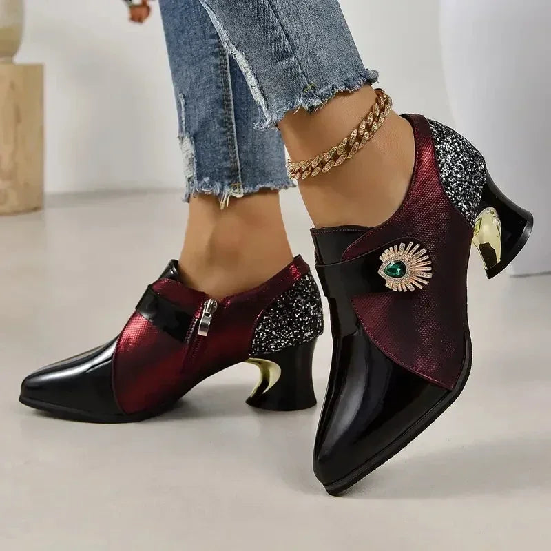 Elegant Pearl Flower Pumps