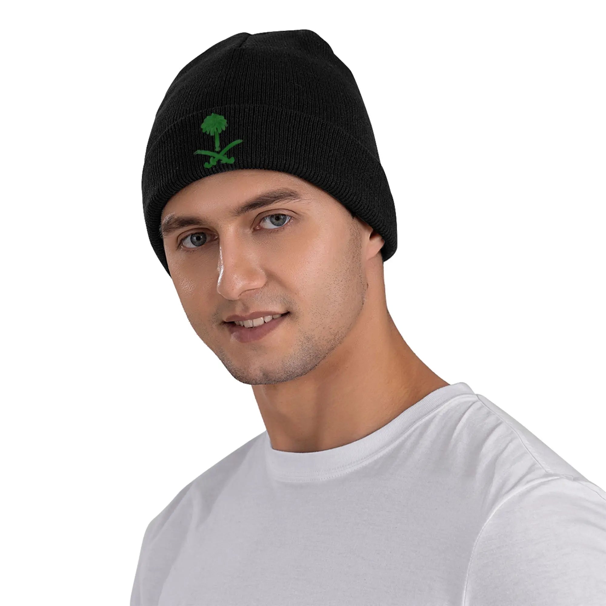 Saudi Arabia National Day Beanie Hats  Bonnet Hats Men Women Unisex Trendy Hippie Skullies Beanies Autumn Custom Head Wrap Caps