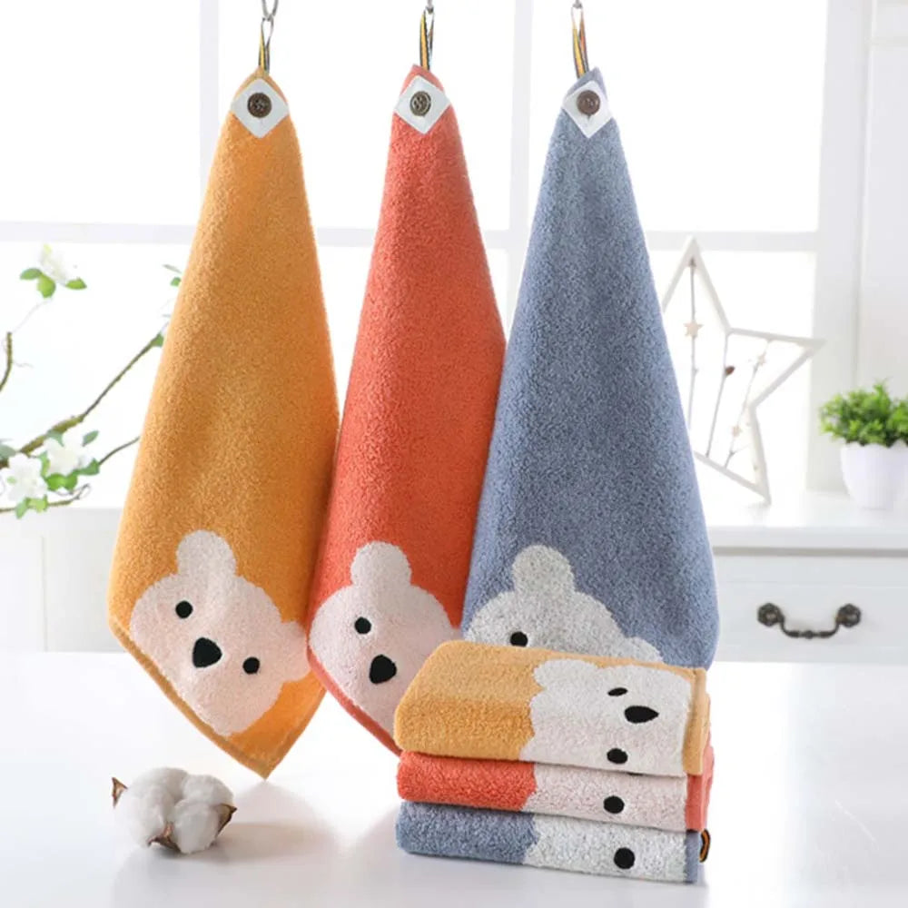 Hangable Soft Children Baby Newborn Kids Saliva Towels Handkerchief Face Towel Wipe Towels